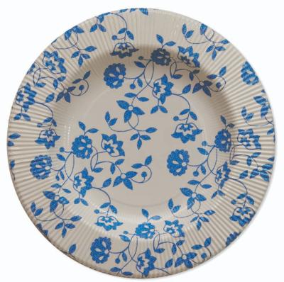 EX.TRA. COMPOST - 8 PIATTI FONDI RIGHE Ø 25,5 NATURA BLU
