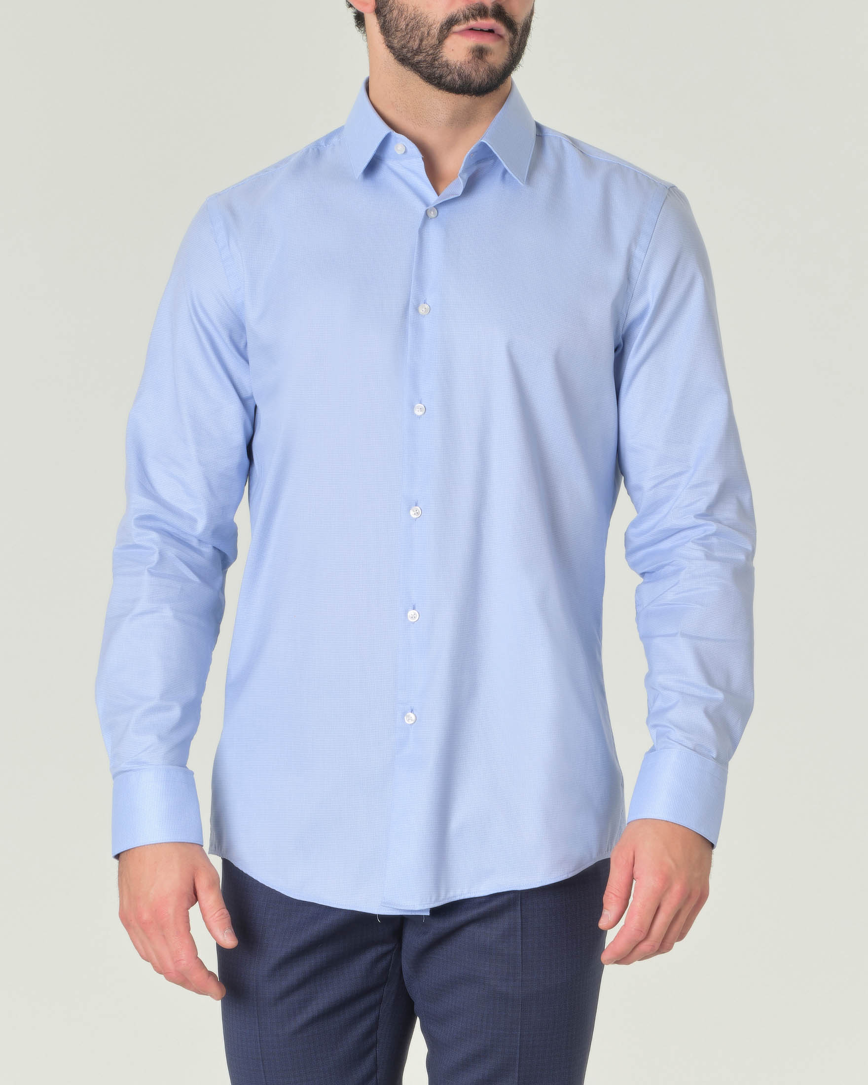 Abito grigio camicia on sale azzurra