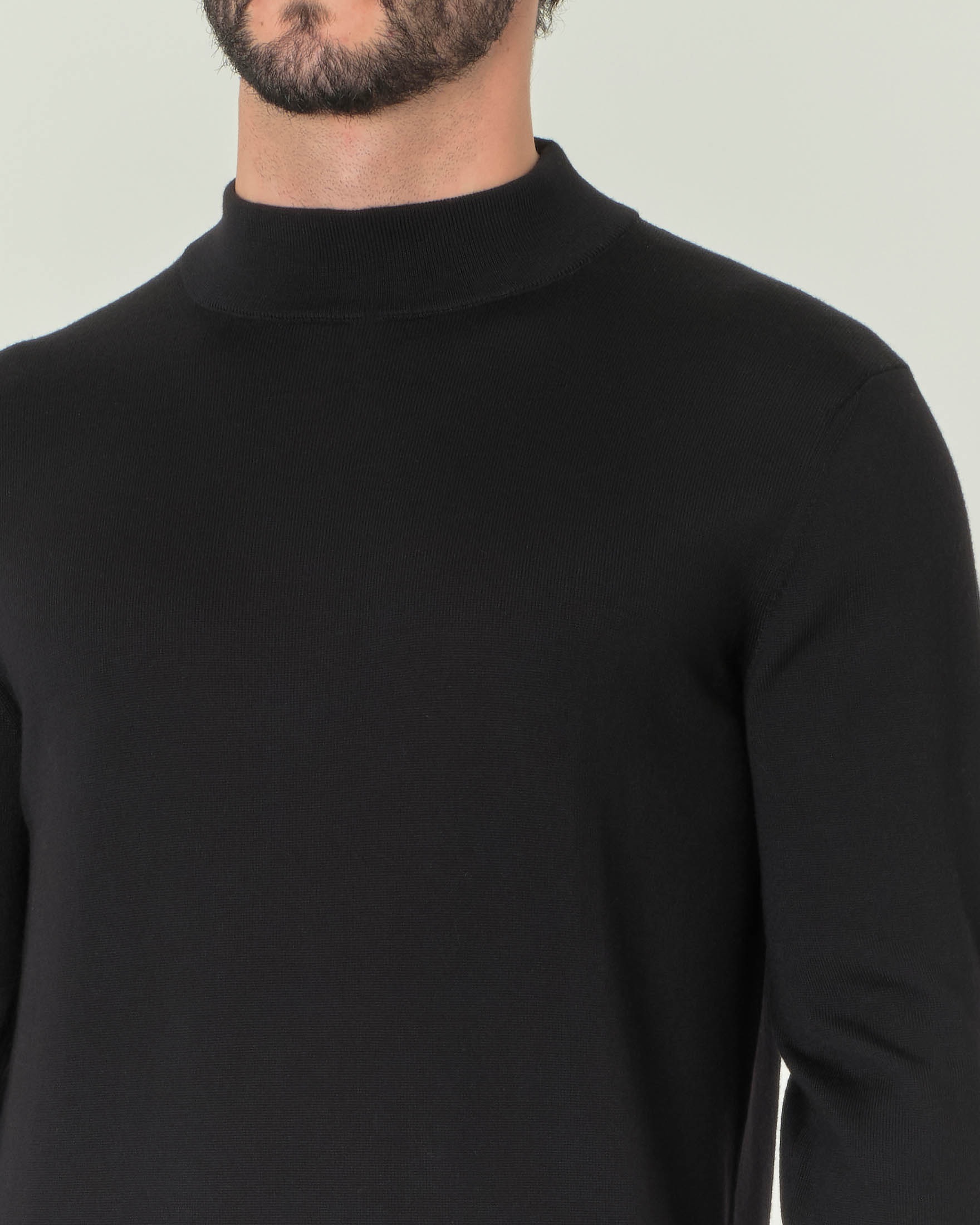 Lupetto Pellizzari nero in pura lana merino image