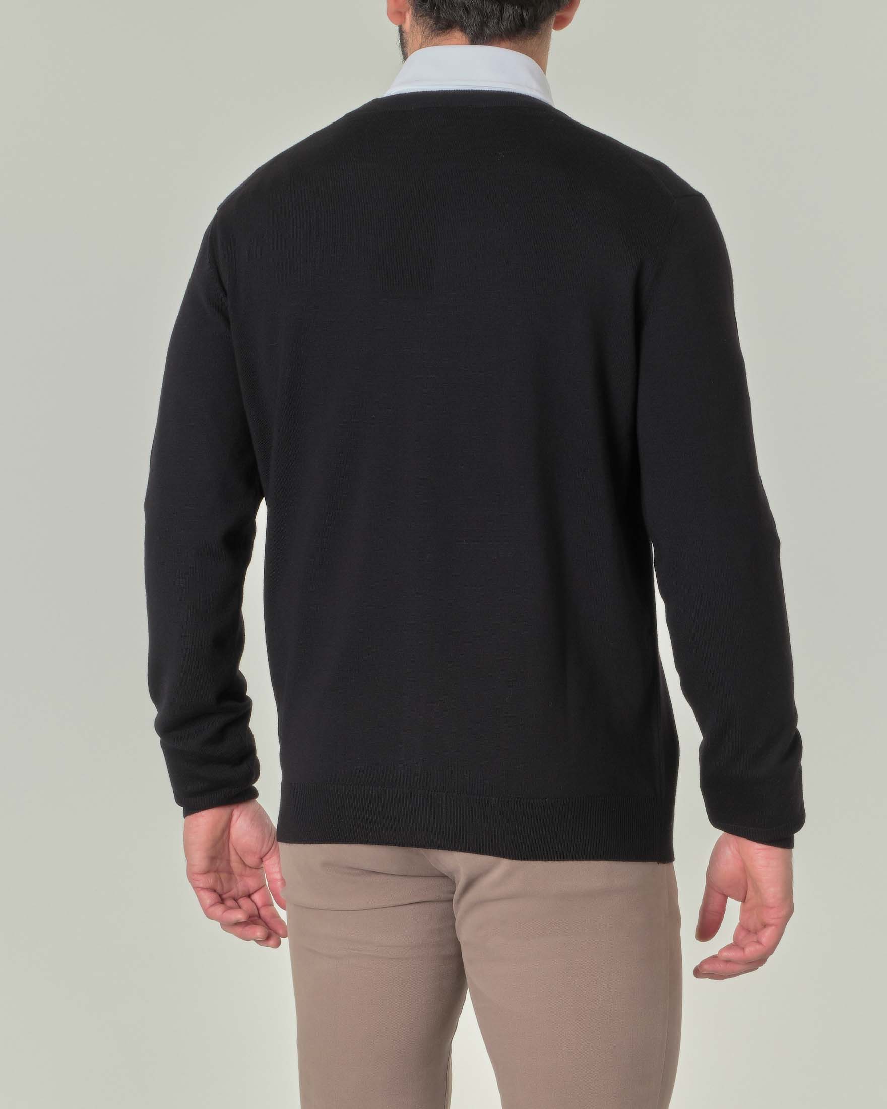 CARDIGAN PUNTO RETE NERO