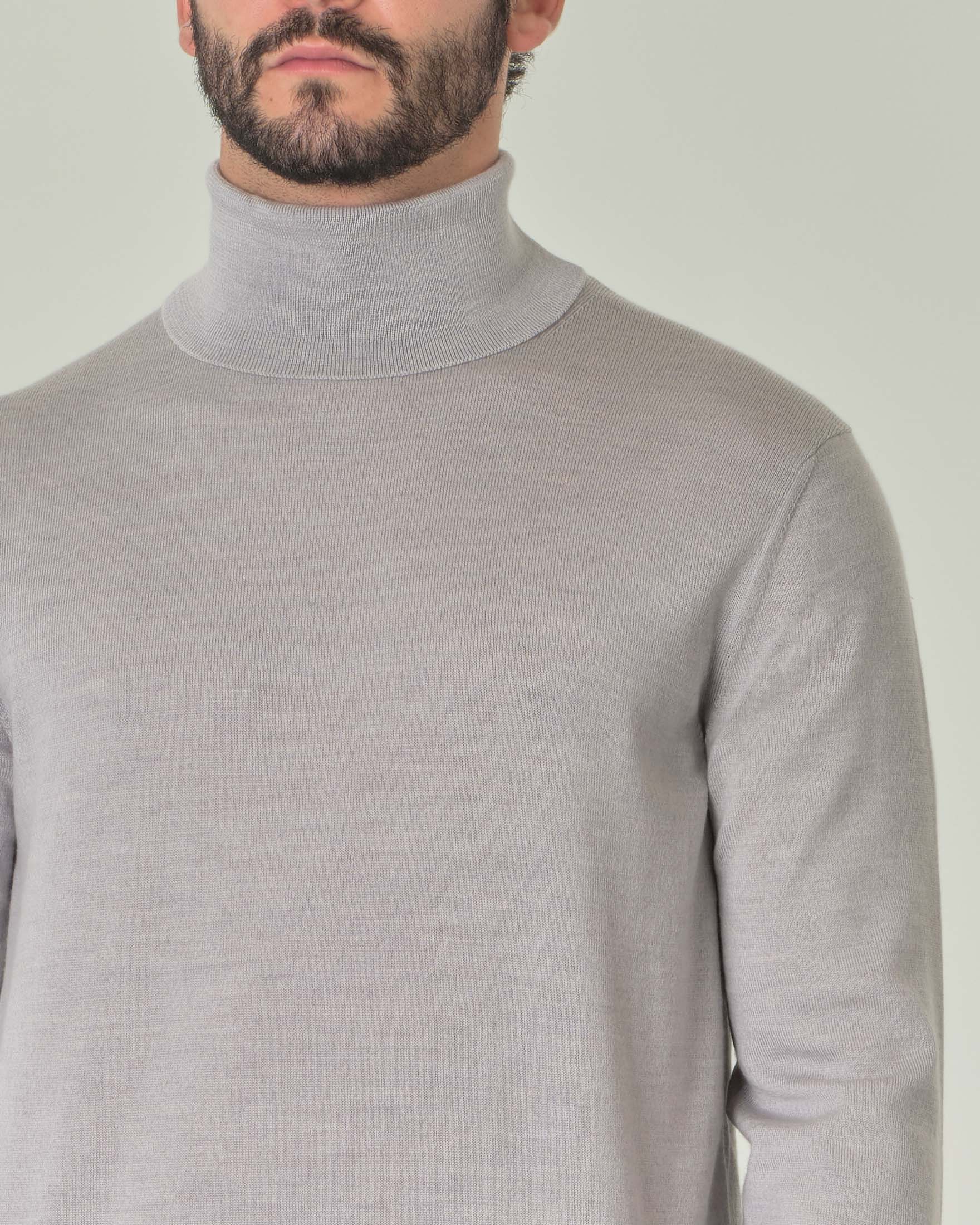 Dolcevita Pellizzari grigio chiaro in pura lana merino image