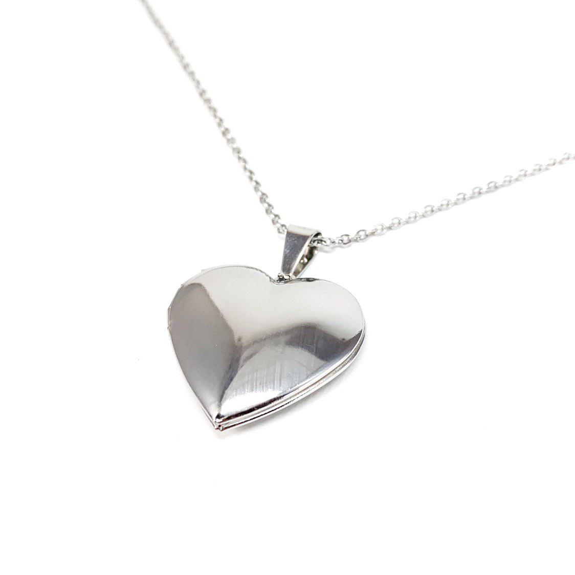 JewelryWe Collana Medaglione Cuore Apribile Portafoto – Regalo Personalizzato Per Mamma, Fidanzata, Ragazza, Acciaio Inox - 5