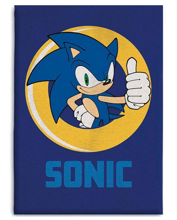 Character World Coperta In Pile Sonic The Hedgehog 100x150 Cm - Morbida E Ufficiale Per Bambini E Fan