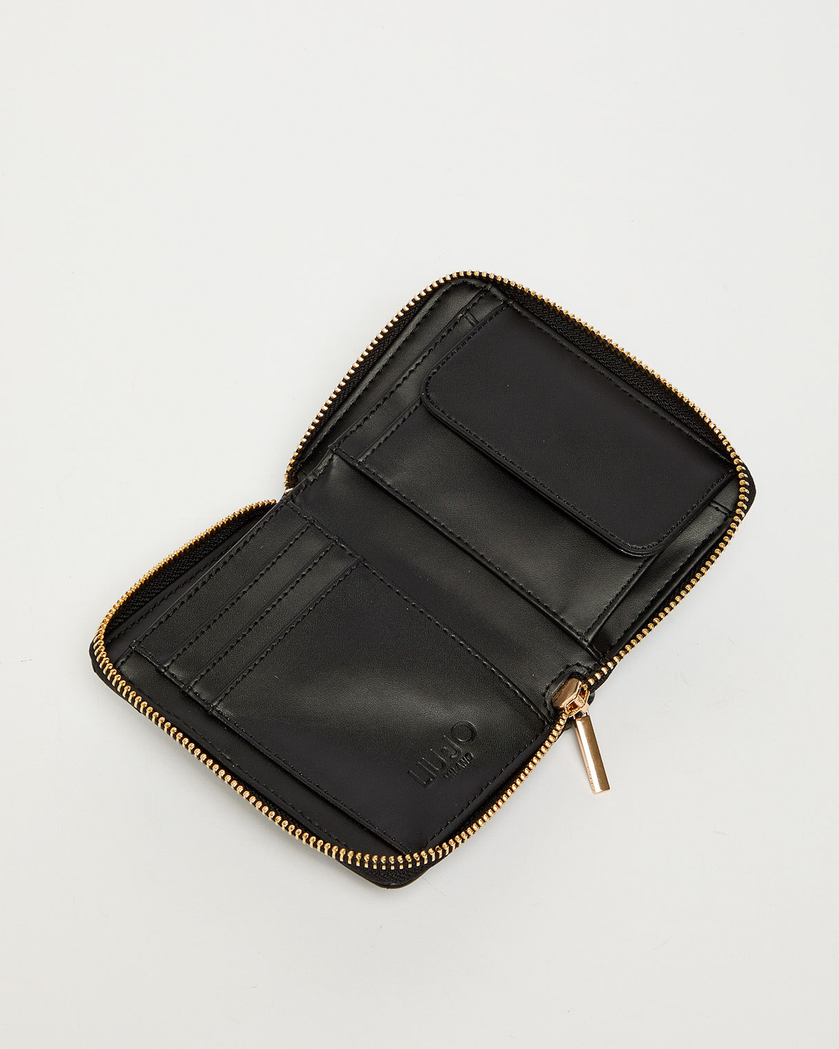 Zaino nero in similpelle intrecciata Lora Ferres