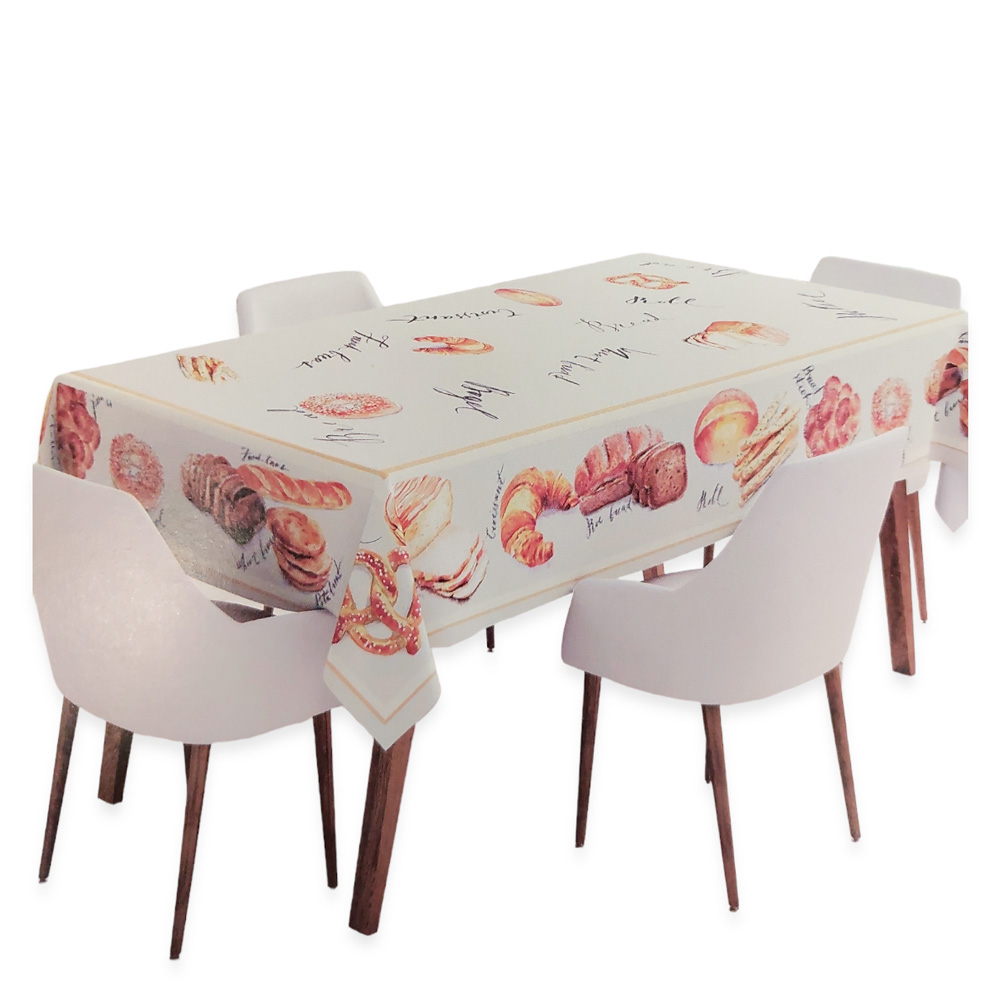 Rectangular tablecloth x6 or x12 people BREAD digital printing