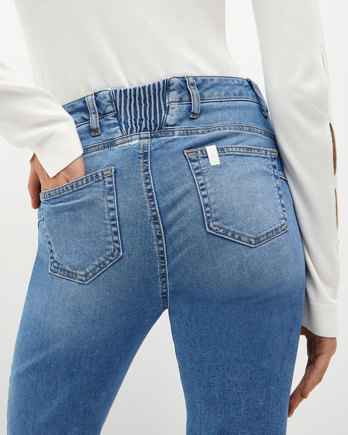 Pantaloni a vita hot sale alta jeans