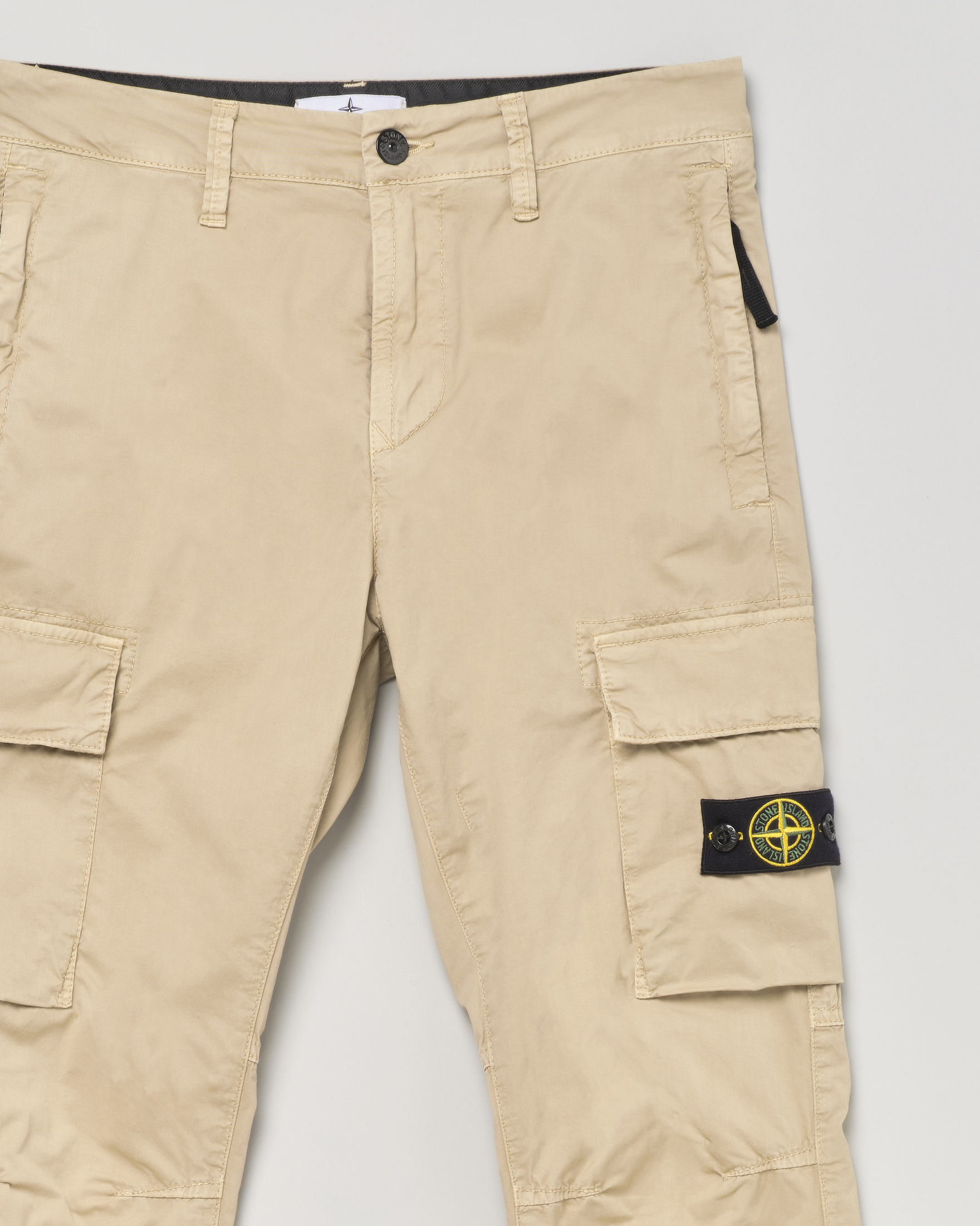 Pantalone beige tasconato in cotone stretch 8 anni image