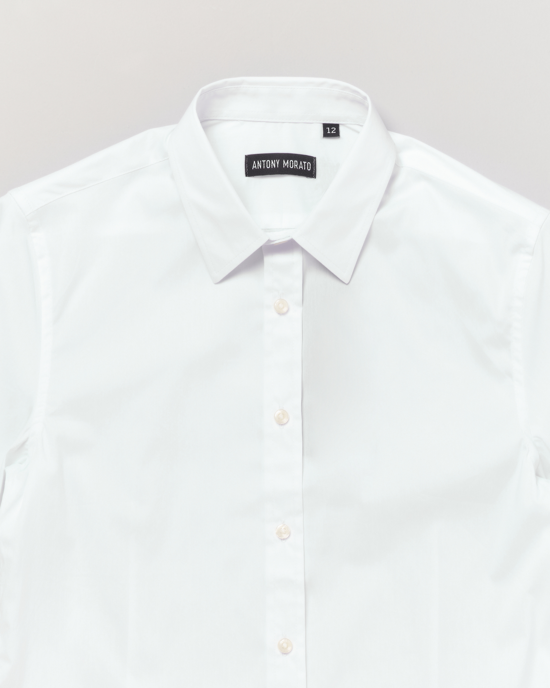 Camicia bianca in popeline di cotone stretch  image