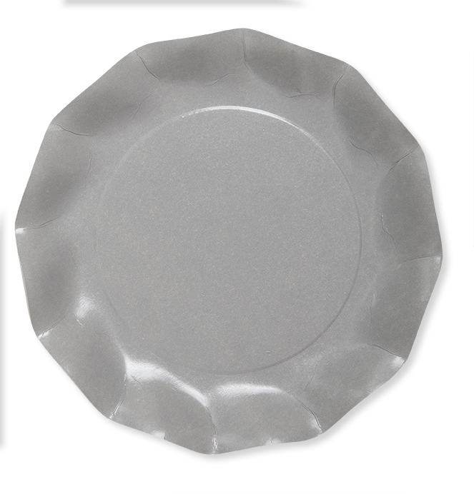 EX.TRA. COMPOST - 8 PIATTI GRANDI PETALO Ø 27 GRIGIO *ULTIME 3 CONFEZIONI DISPONIBILI*