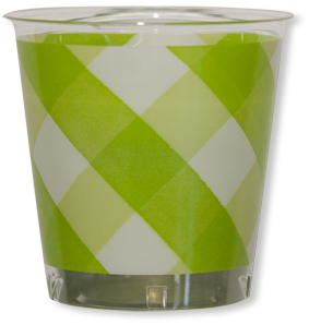 10 BICCHIERI KRISTALL cc.300 VICHY VERDE LIME