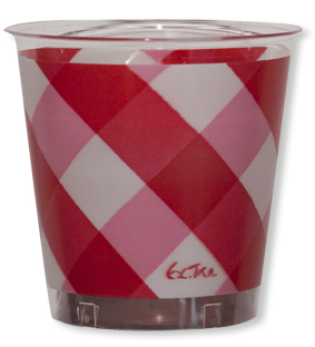 10 BICCHIERI KRISTALL cc.300 VICHY ROSSO