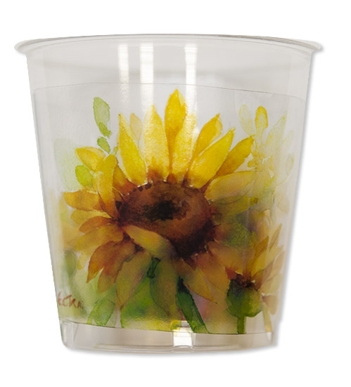 8 BICCHIERI KRISTALL cc.300 SUNFLOWER