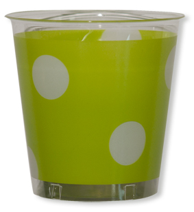 10 BICCHIERI KRISTALL cc.300 POIS VERDE LIME