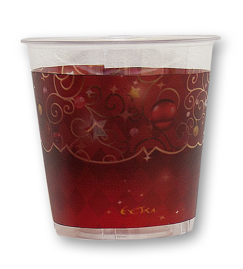 10 BICCHIERI KRISTALL cc.300 XMAS LIGHT RED