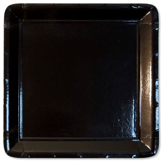 10 PIATTI QUADRATI 19 CM NERO