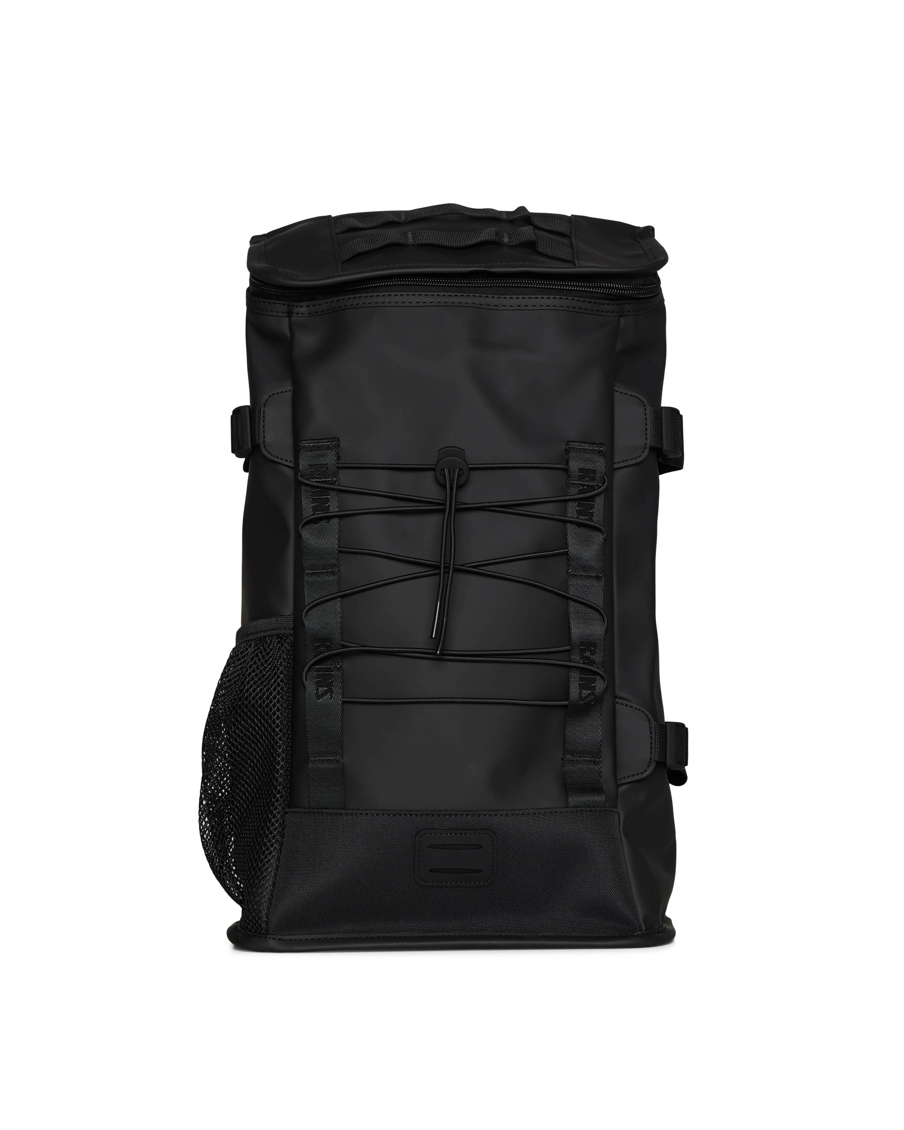 Trail Mountaineer Bag nera in tessuto tecnico impermeabile effetto gommato
