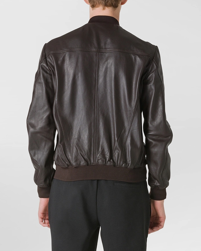 Bomber Sands Leather Peuterey testa di moro in pelle image