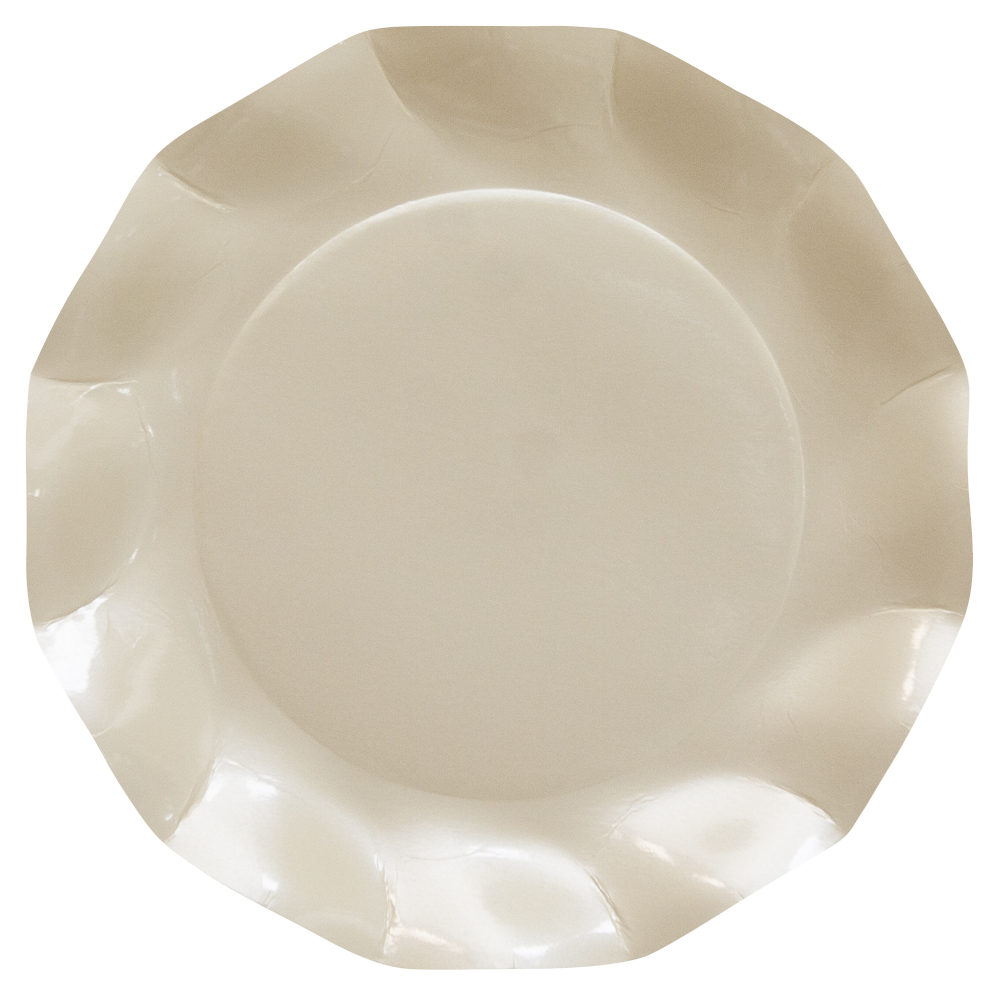 10 PIATTI GRANDI PETALO Ø 27 PANNA PERLATO