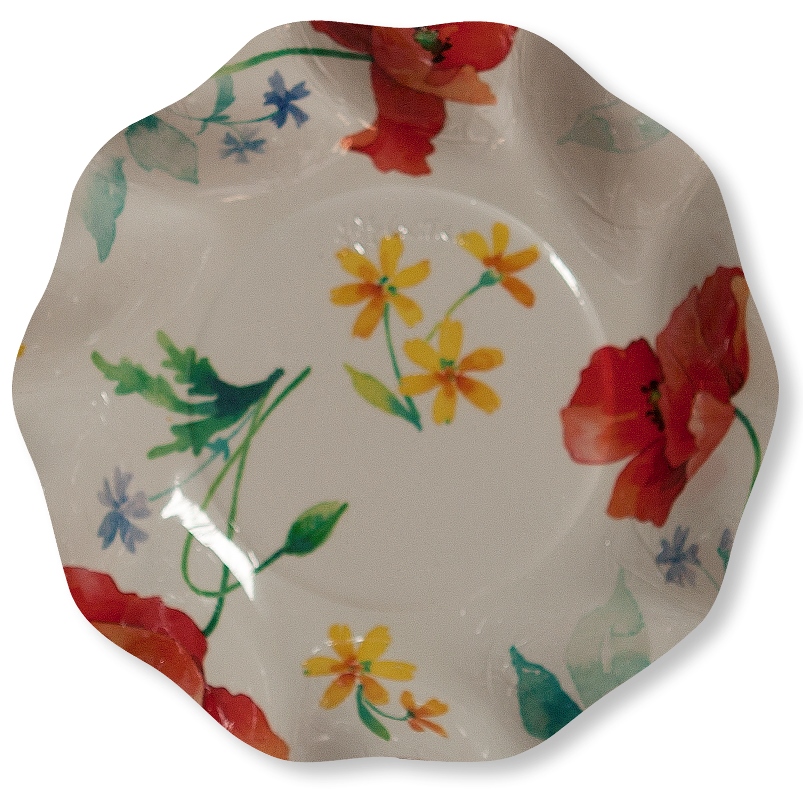 10 PIATTI COPPETTE PETALO Ø 18,5 POPPY