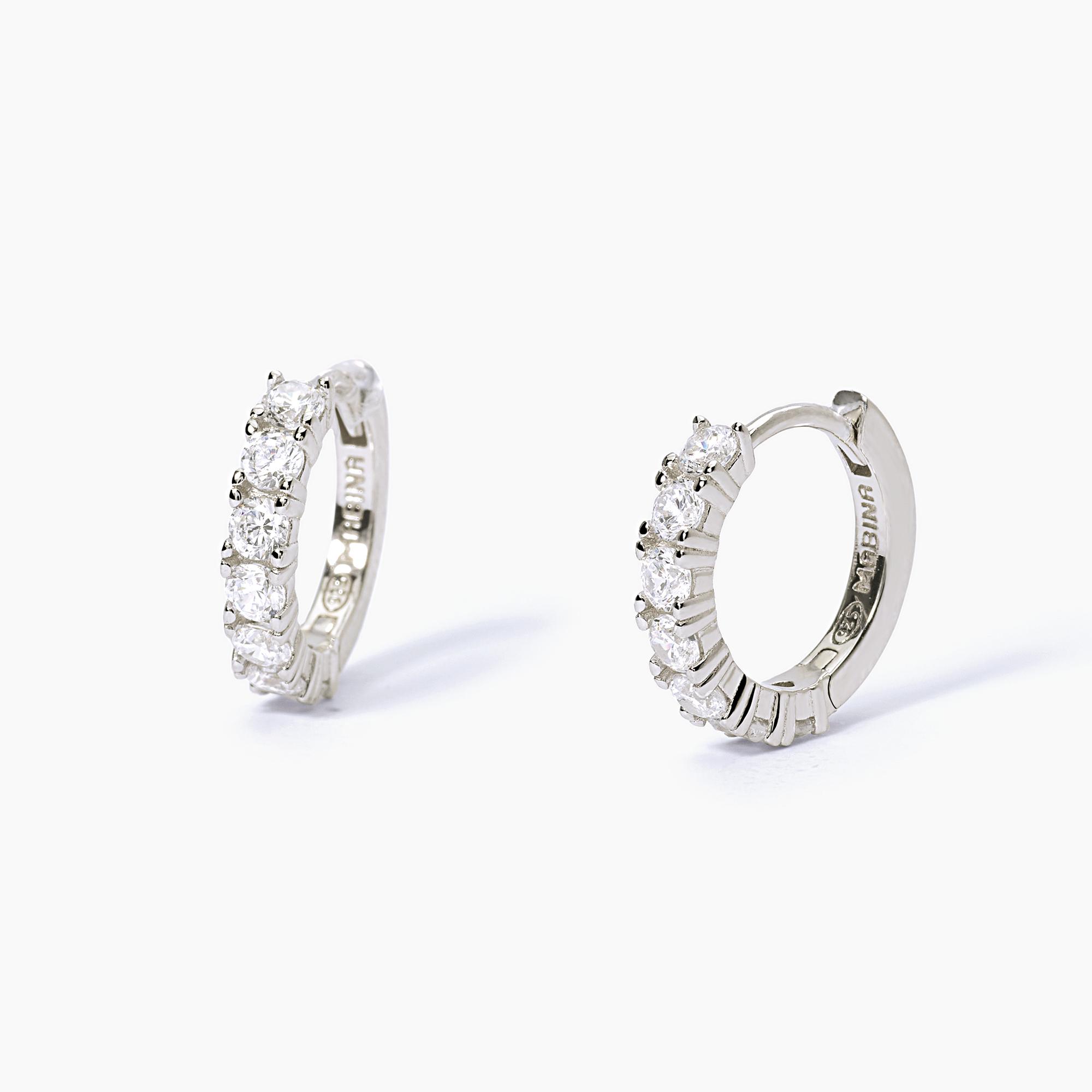 Orecchini a cerchio con zirconi SOIRÉE - Main view