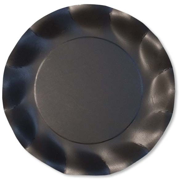 10 PIATTI MEDI PETALO Ø 24 NERO OPACO