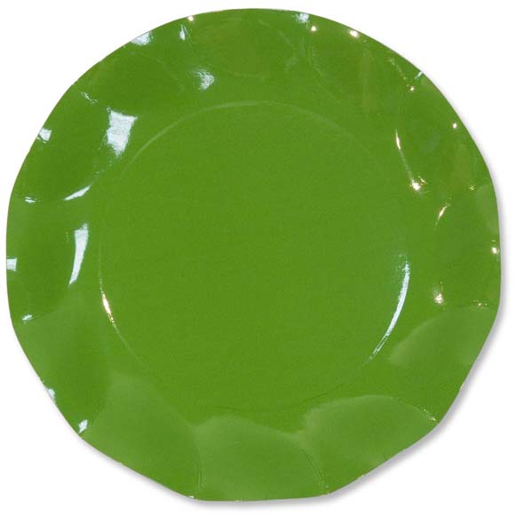 10 PIATTI MEDI PETALO Ø 24 VERDE PRATO