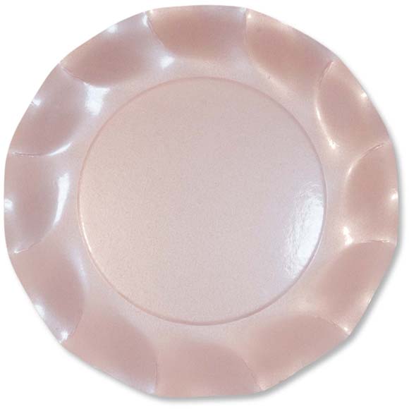 10 PIATTI MEDI PETALO Ø 24 ROSA PERLATO