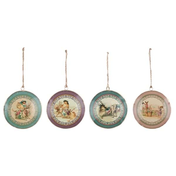 Decoro Pasquale Vintage in Metallo 4A d.10 Blanc Mariclò