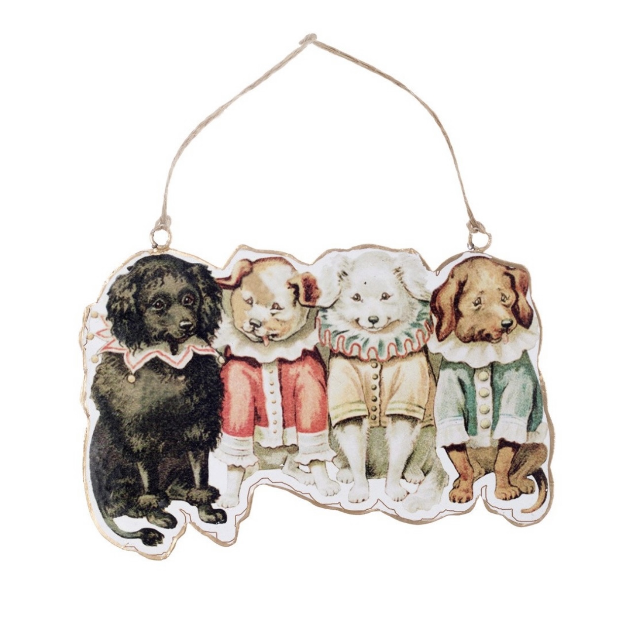 Decoro Cagnolini Vintage in Metallo 20X15 Blanc Mariclò