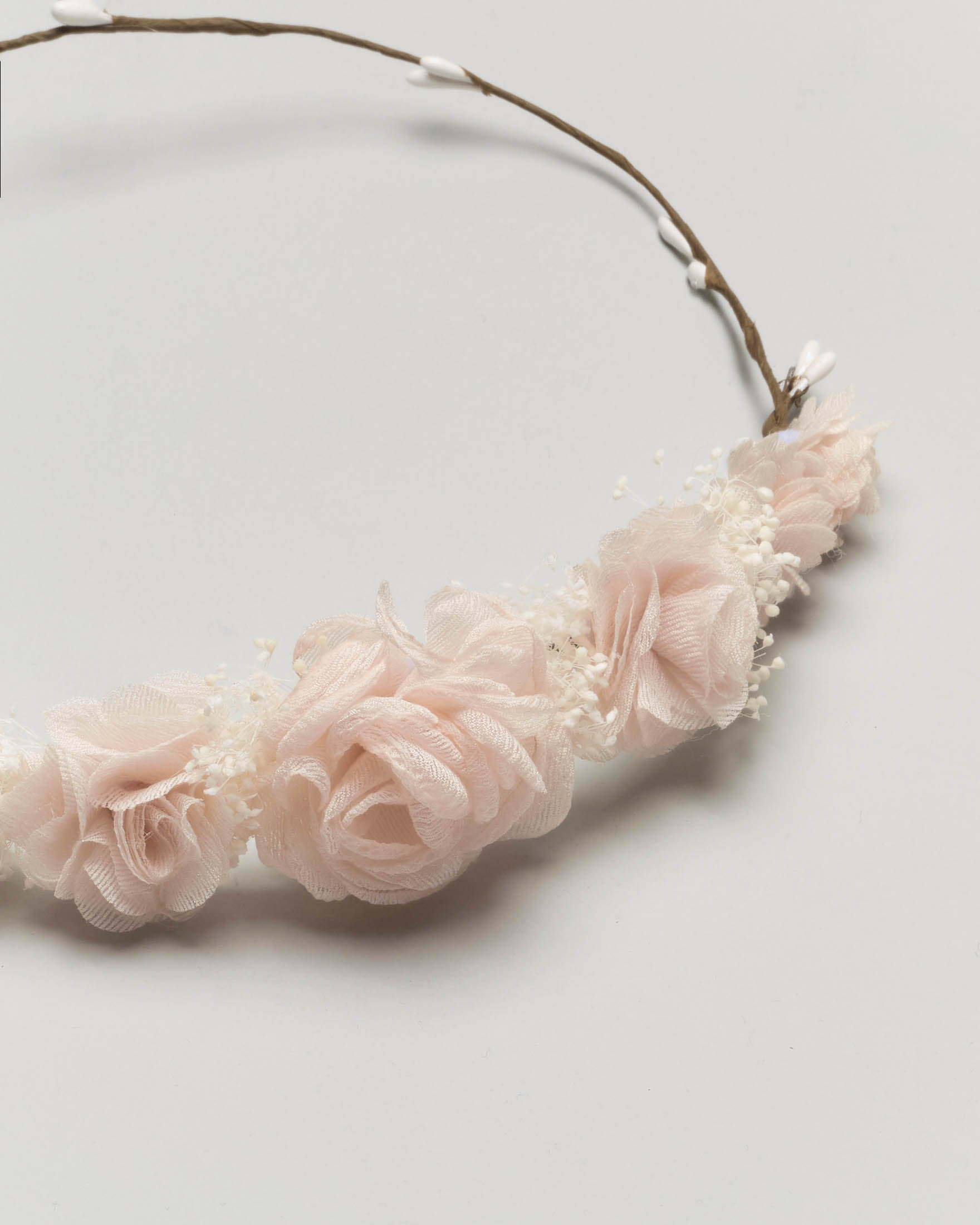 Coroncina con fiori rosa in tulle image