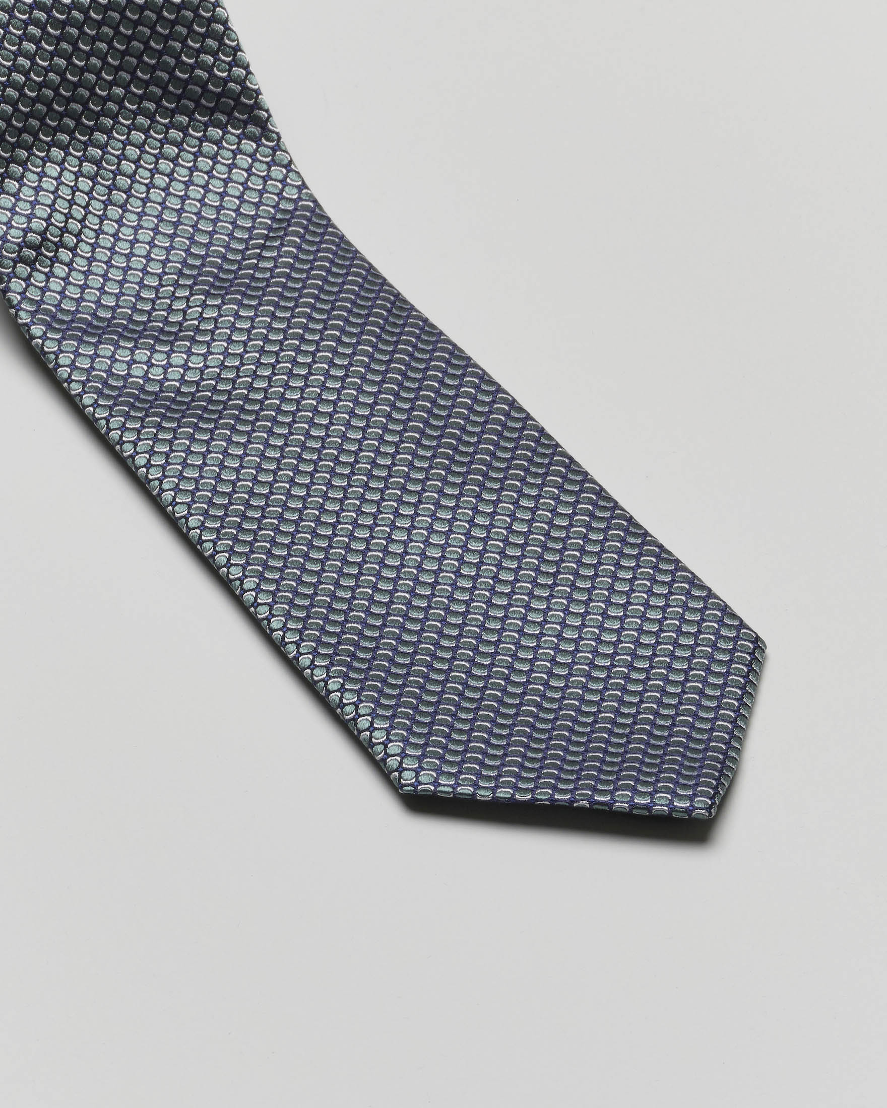 Cravatta Seta Intrecciata Lord R Colton Studio &ndash; Pois Blu Lavanda Gialla, Nuova Con Etichette