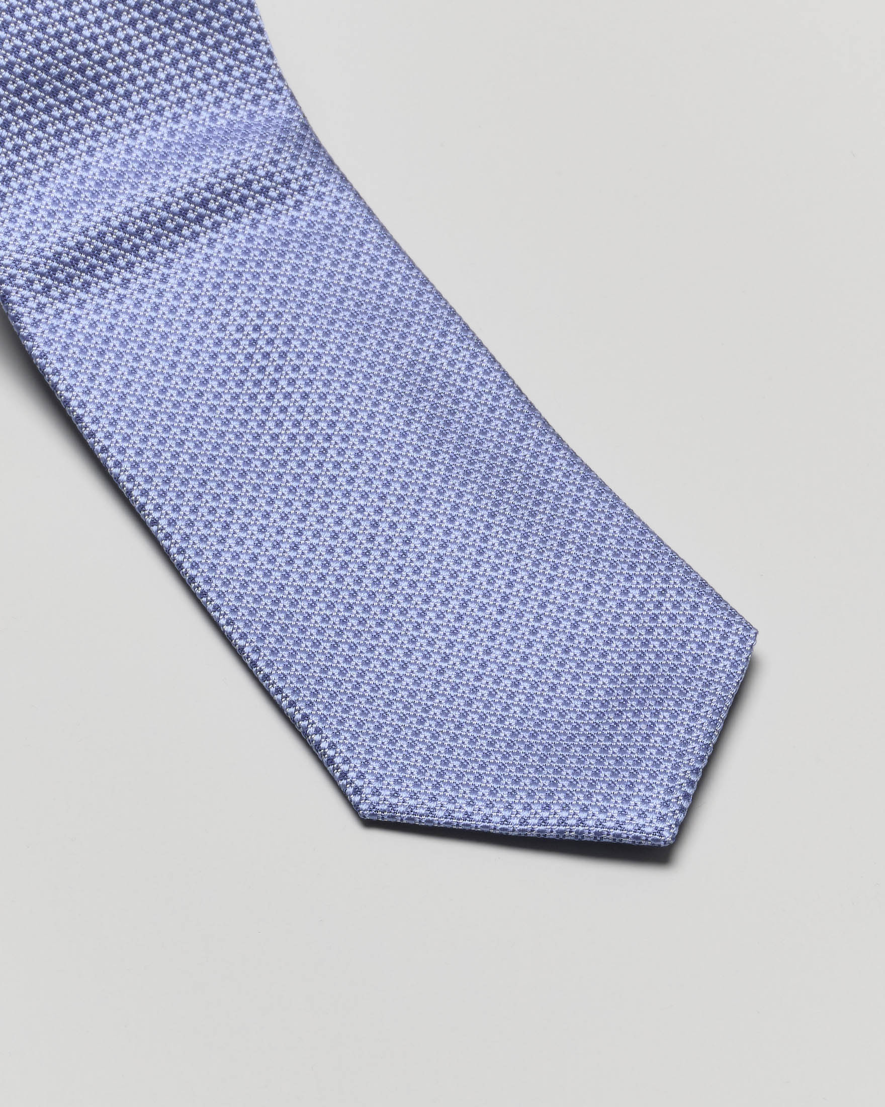 TigerTie Cravatta Uomo Classica Taglio Regular – Azzurro Con Righe Blu E Argento, 150 X 8 Cm - 4