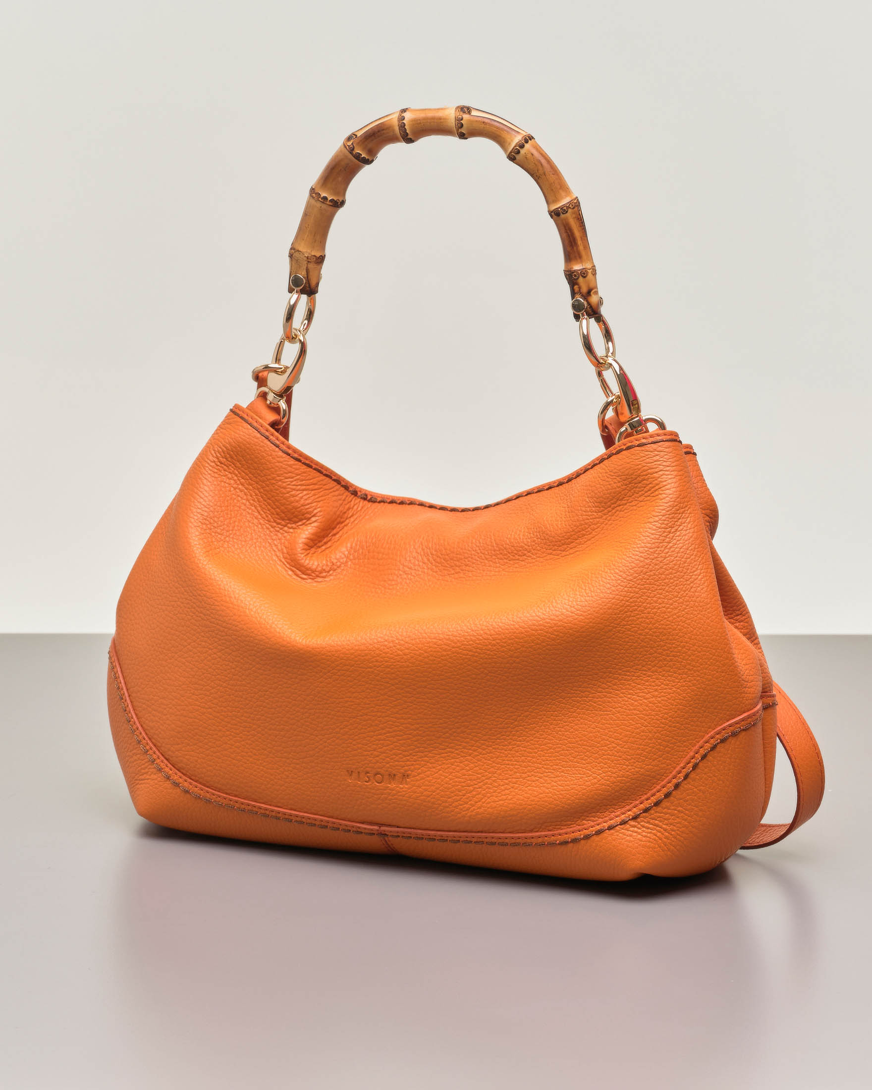 Borsa sale arancione pelle