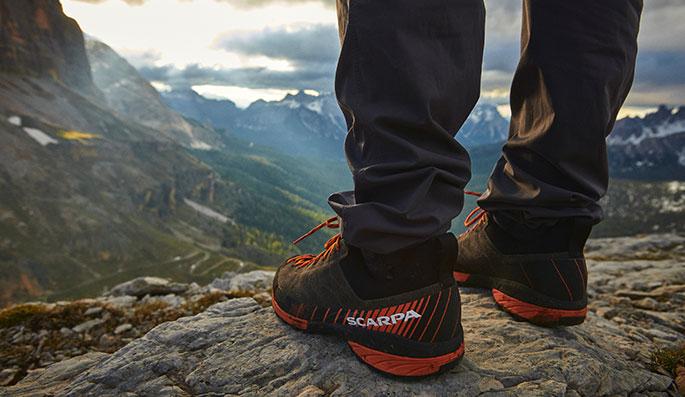 Technical approach shoes and via ferrata, Scarpa Mescalito