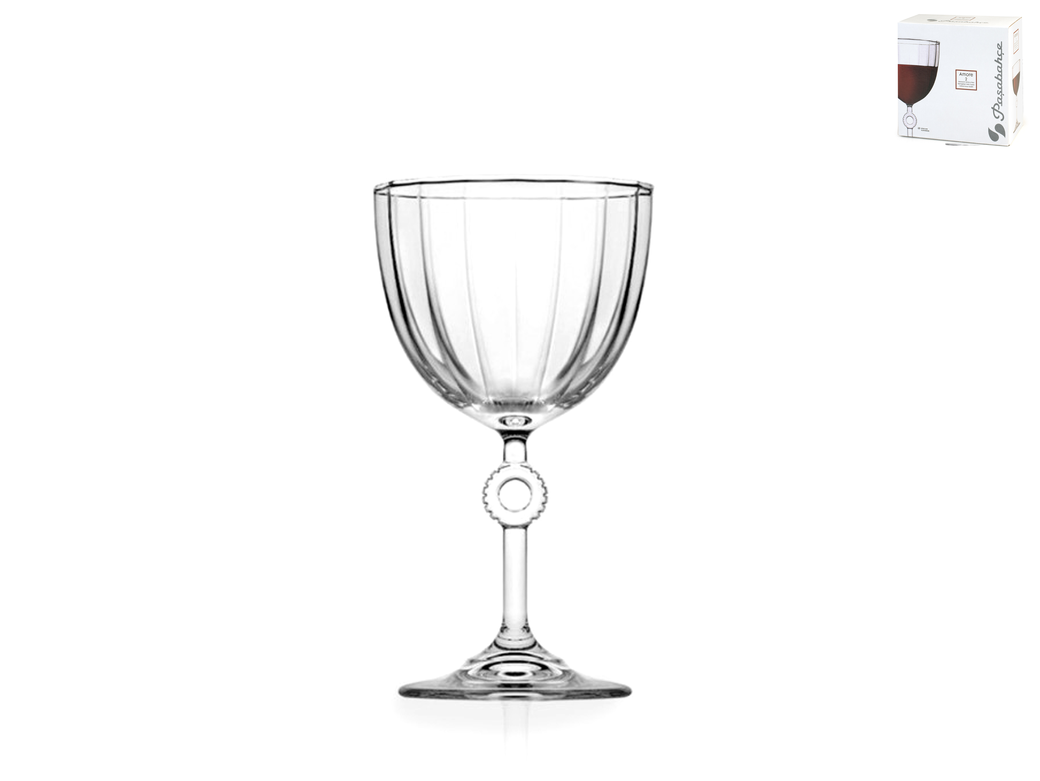 Confezione 6 Calice Vino Rosso Marca Pasabahce Modello Amber 36,5 Cl