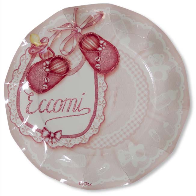 10 PIATTI GRANDI PETALO Ø 27 ECCOMI ROSA