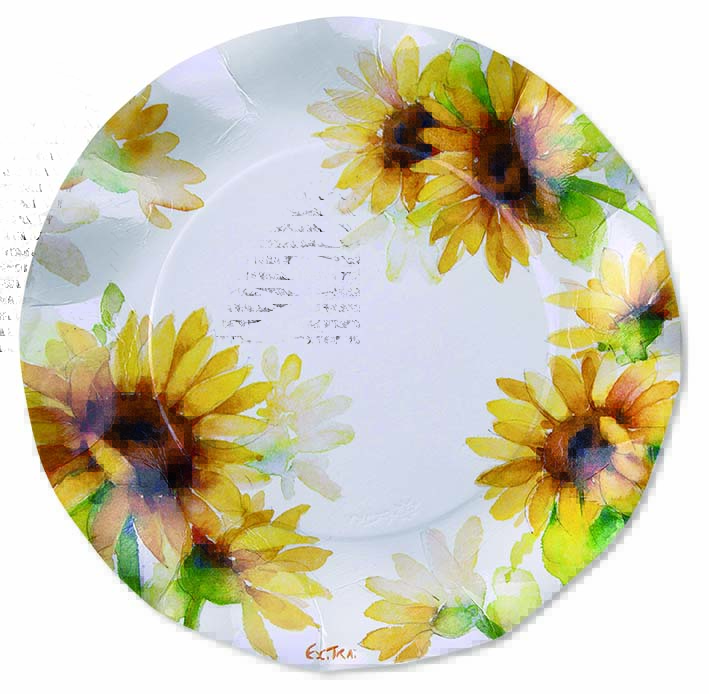 8 PIATTI GRANDI PETALO Ø 27 SUNFLOWER
