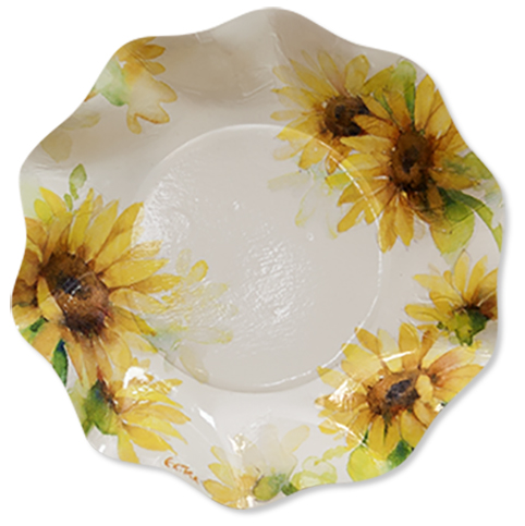 8 PIATTI COPPETTE PETALO Ø 18,5 SUNFLOWER