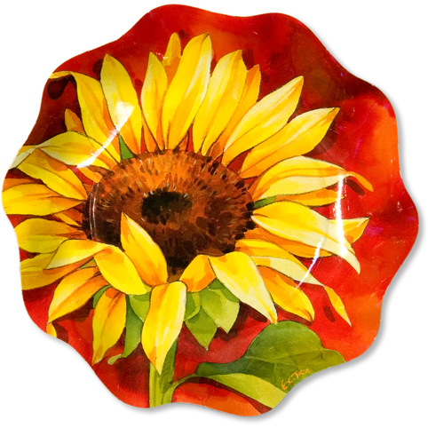 10 PIATTI COPPETTA PETALO Ø 18,5 GIRASOLE