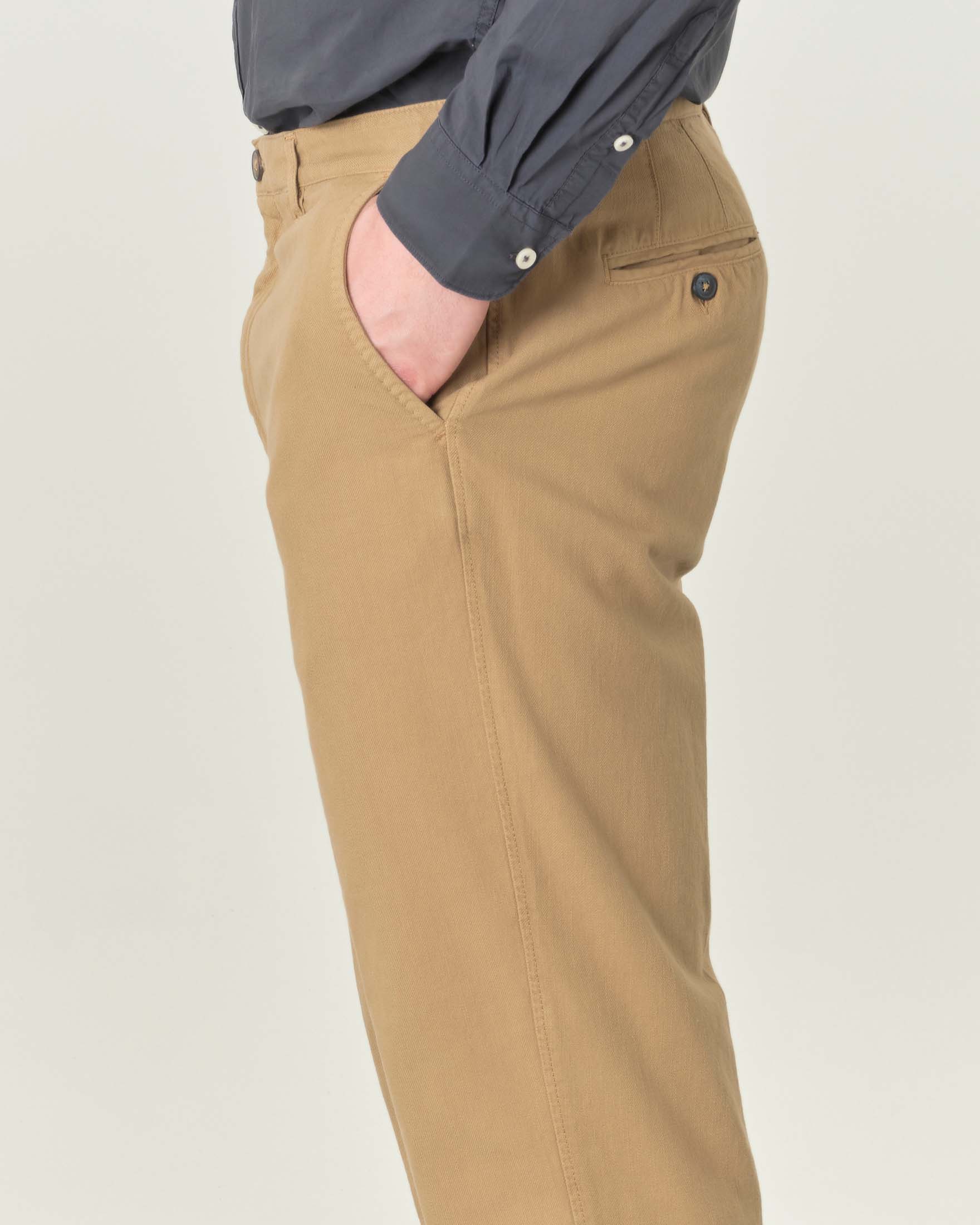 Calvin Klein Pantaloni in misto lino cotone da uomo Abbigliamento Uomo J30J327288 BEH
