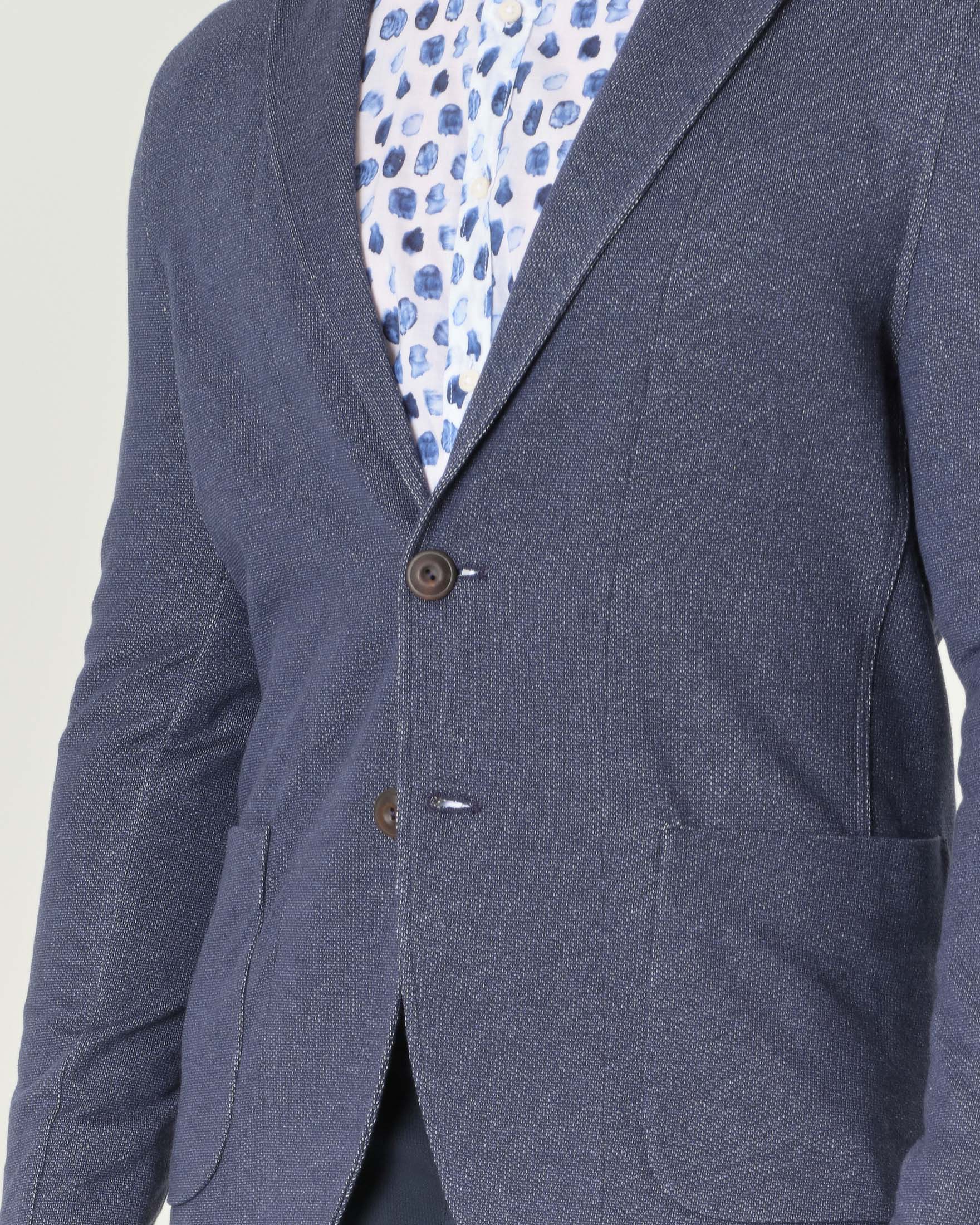 Giacca maglia micro armatura blu indaco image