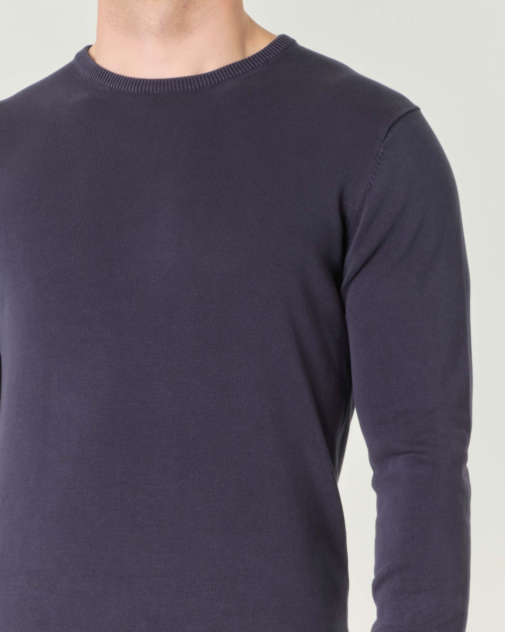 Maglia girocollo Paul Baker blu in puro cotone image