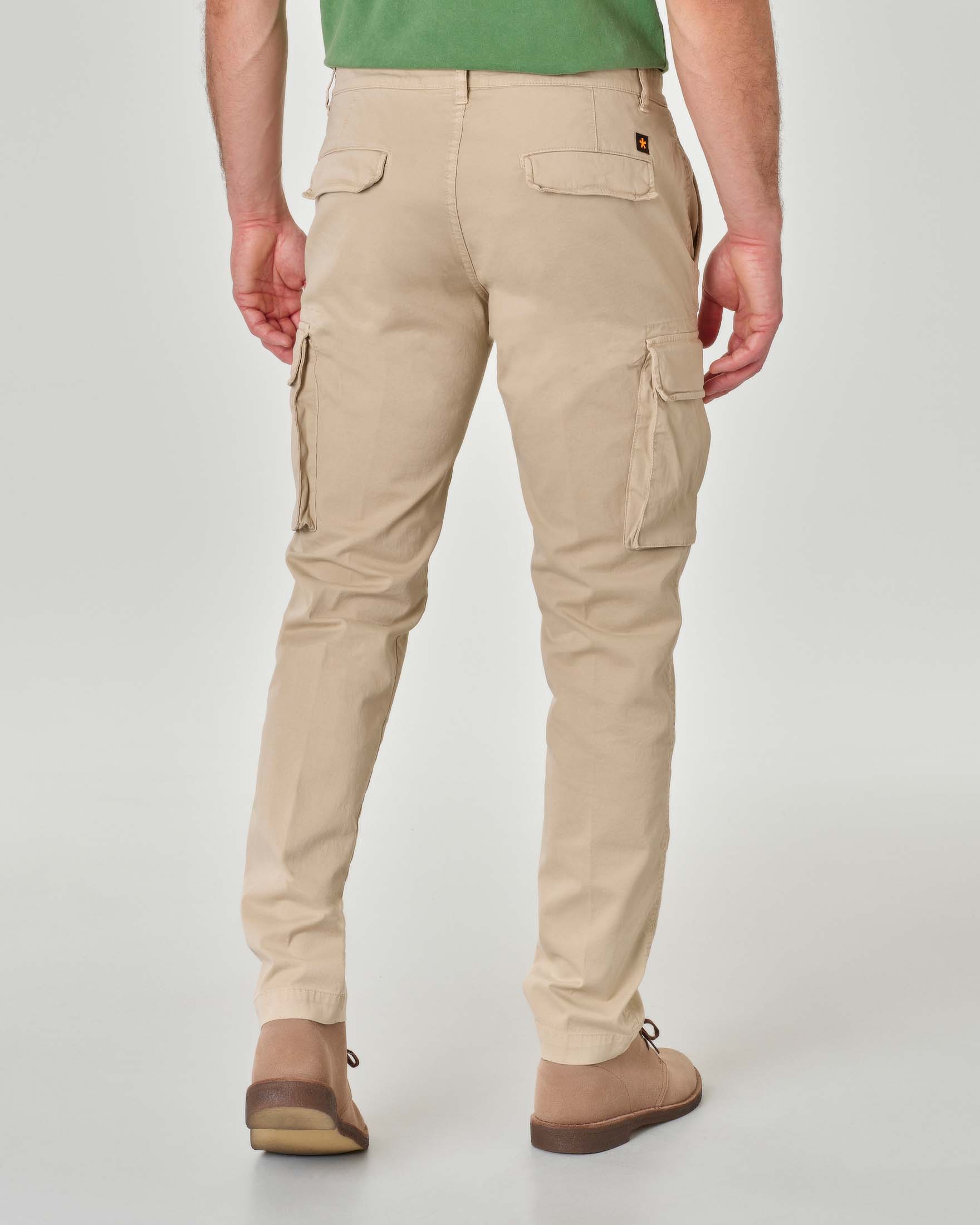 Pantaloni Cargo Tokyo Laundry Uomo Cotone Elasticizzato – Vita Regolare Con Zip E Tasche