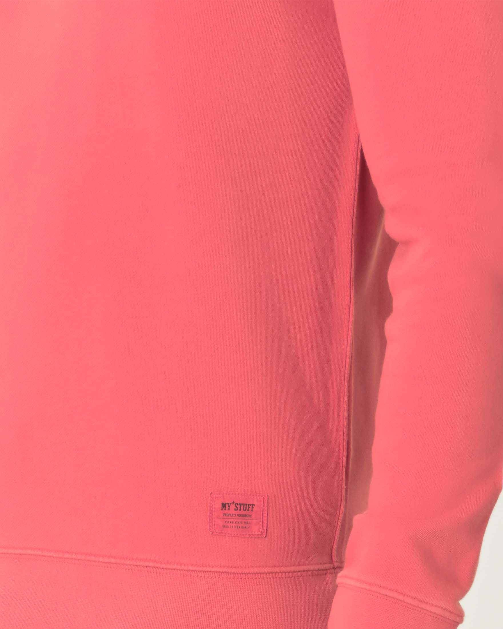 Felpa fucsia girocollo in pima cotton peruviano image