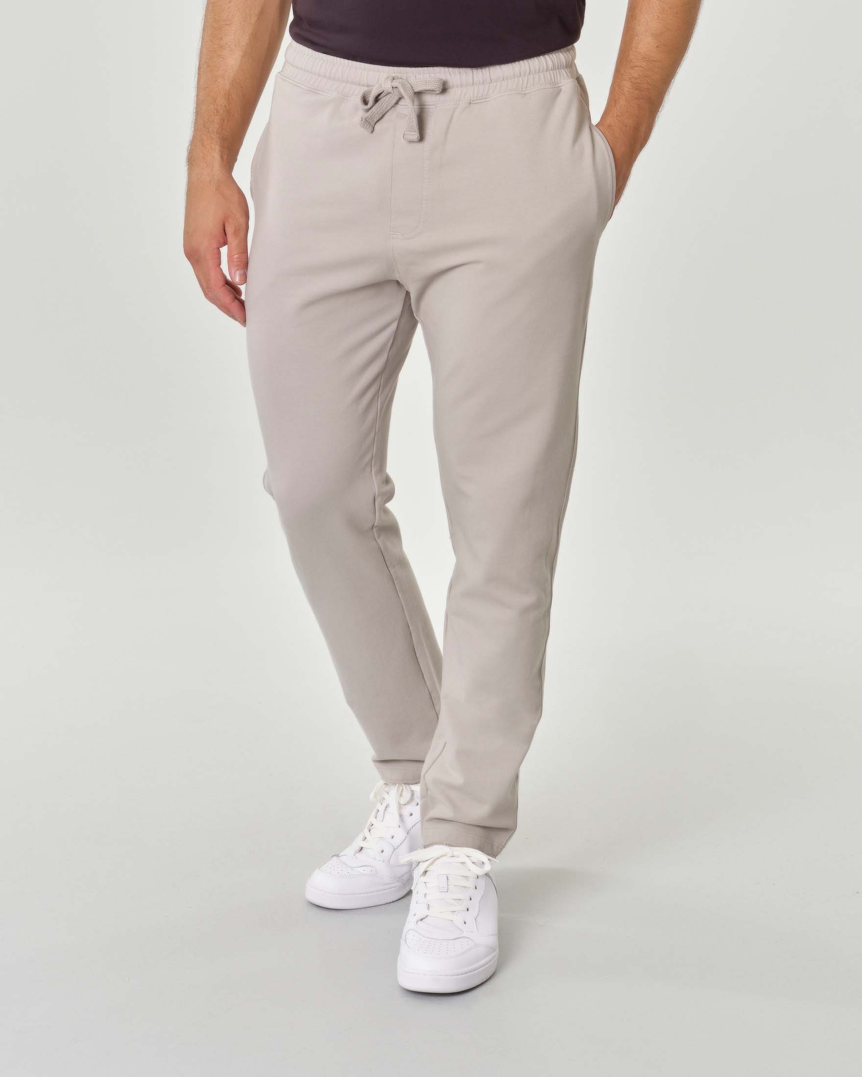 Pantalone ghiaccio in felpa di cotone stretch