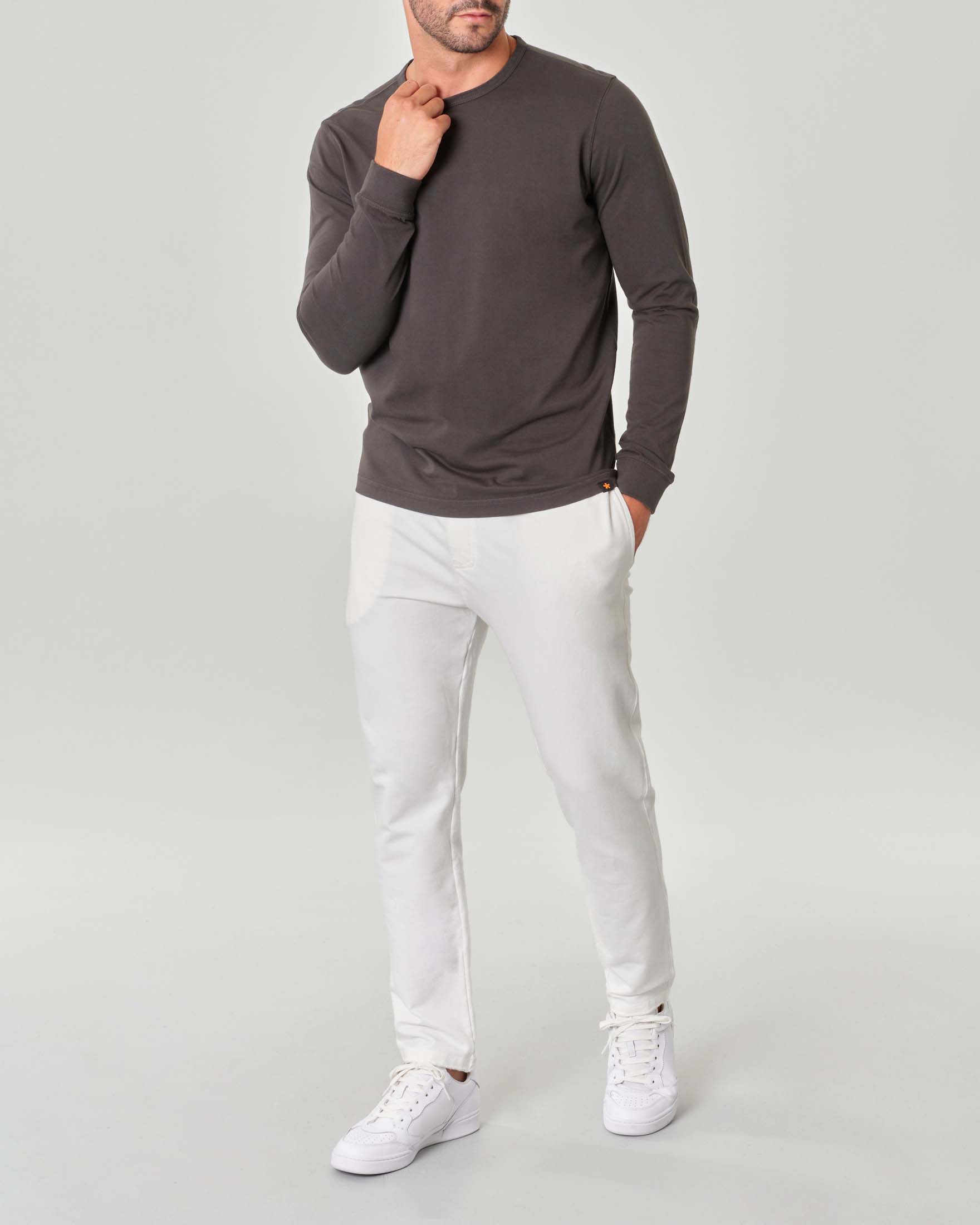 T-shirt lavagna manica lunga in pima cotton