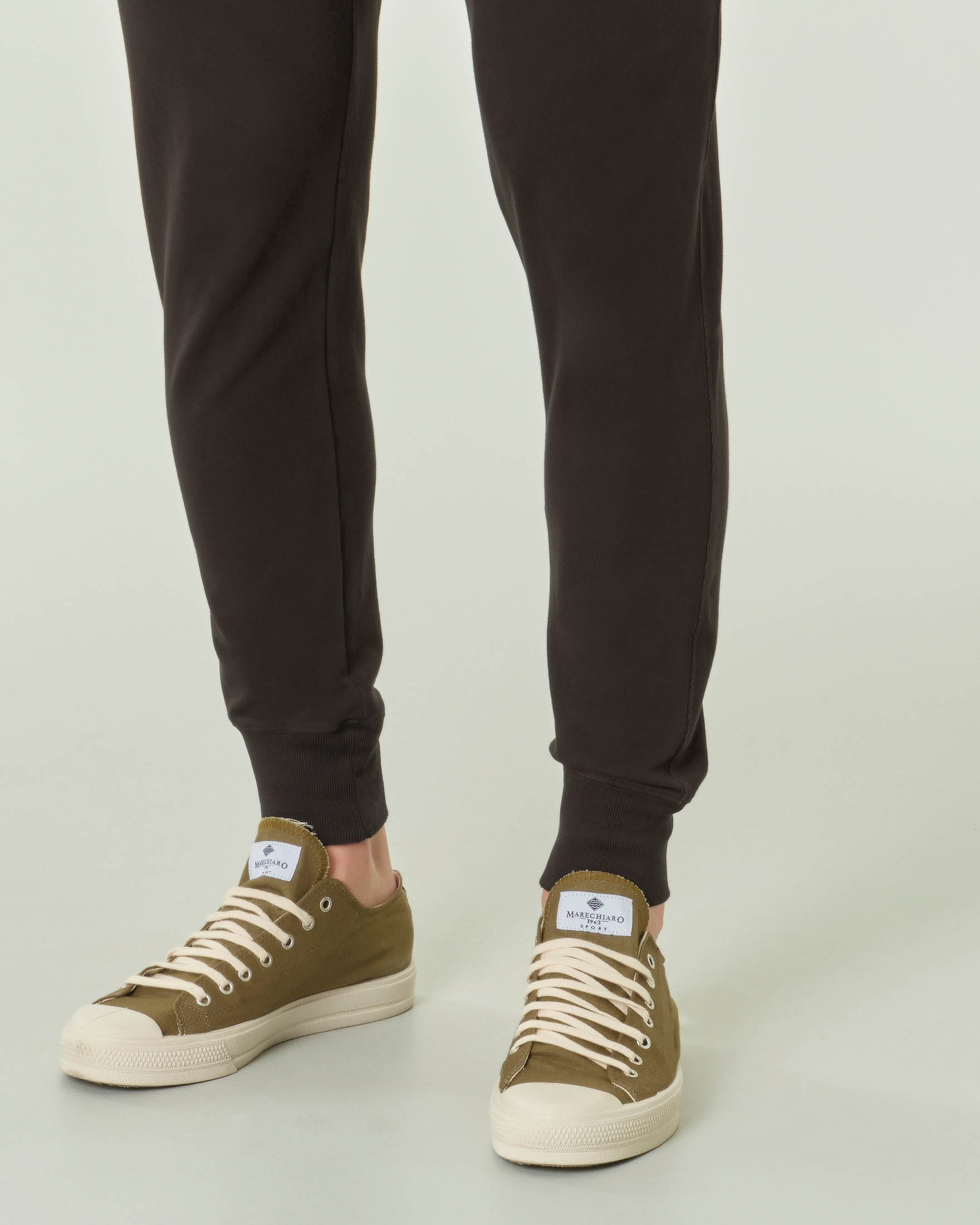 Pantalone lavagna in felpa di cotone stretch con taschino image