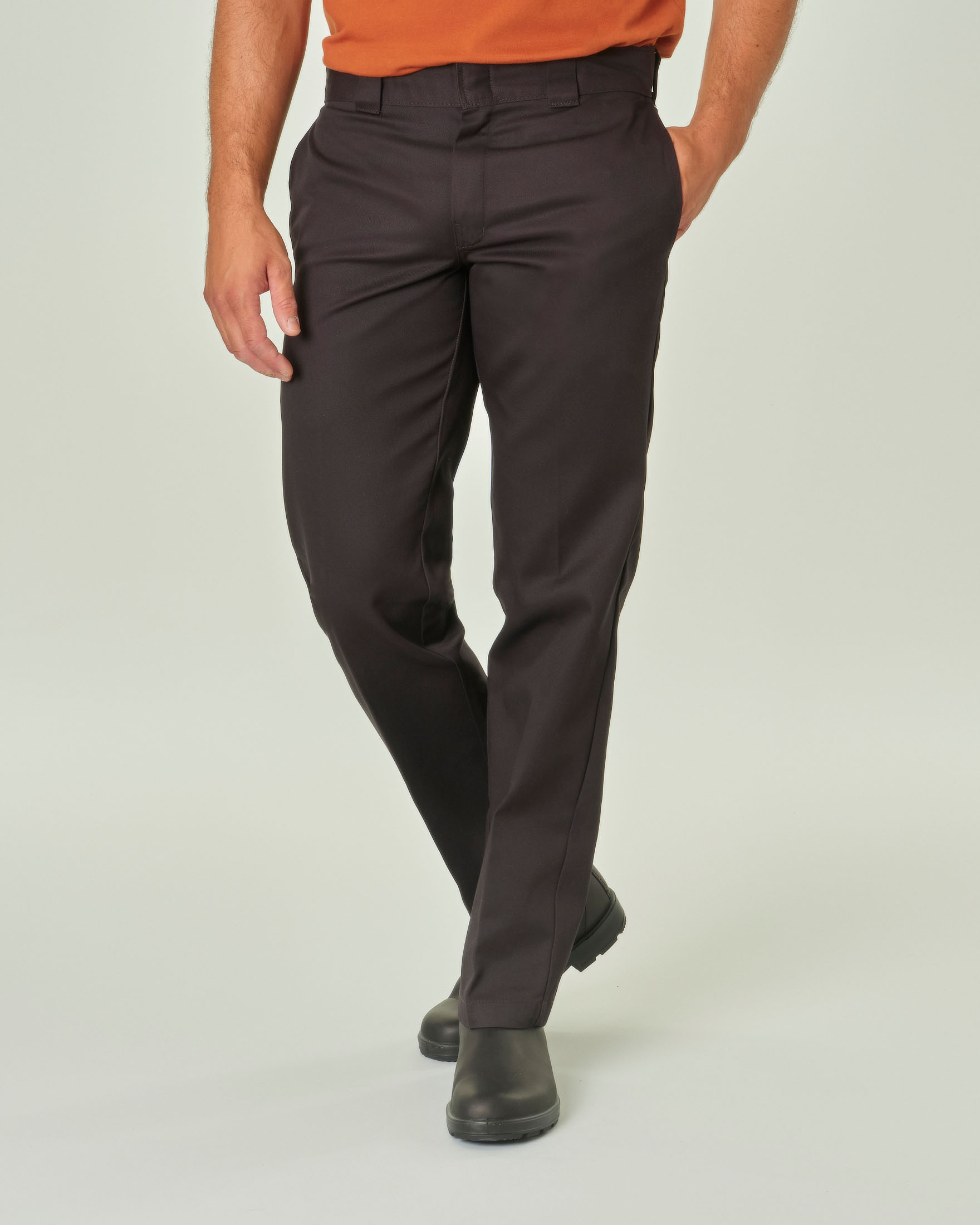 Pantalone chino 873 nero in cotone