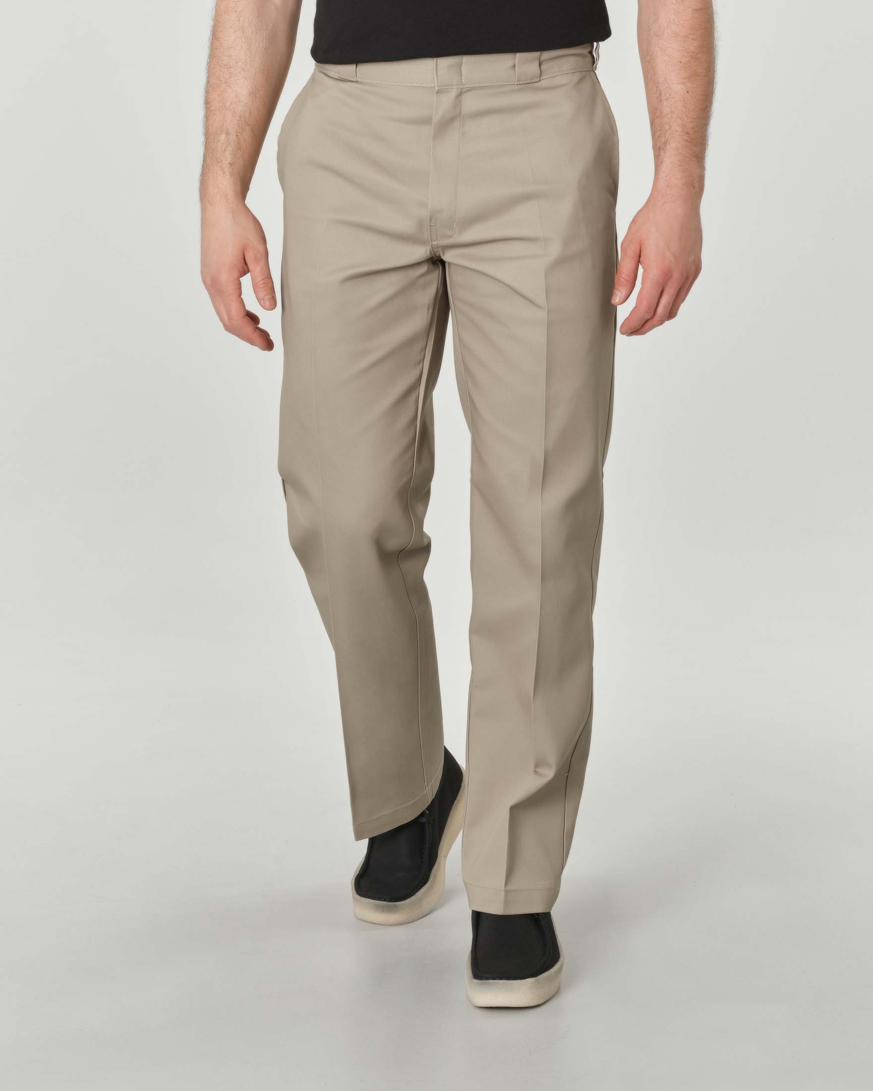 Pantaloni da lavoro tortora in tessuto Flex a gamba dritta