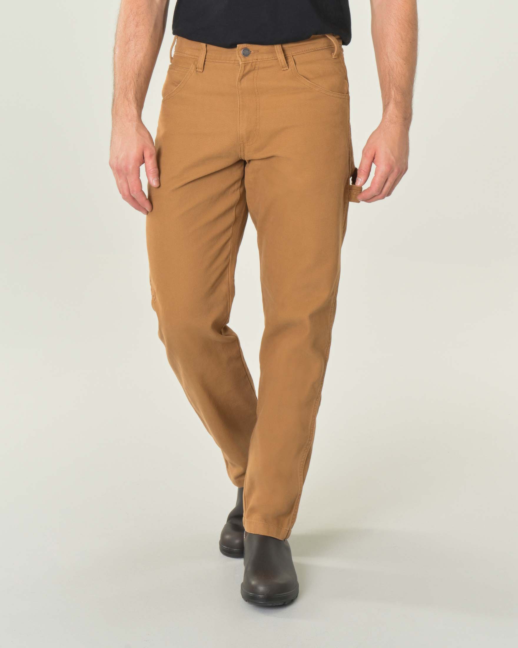 Pantalone Work Carpenter caramello in canvas di cotone